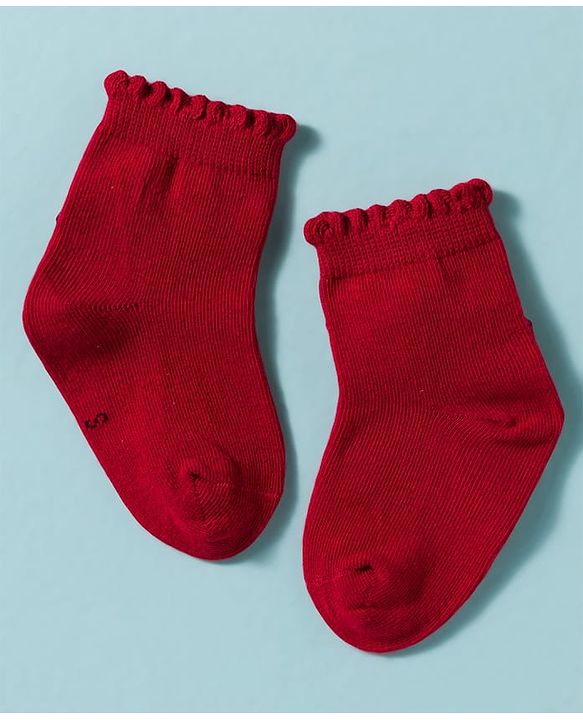 Cute Walk by Babyhug Non Terry Knit Ankle Length Solid Party Socks With Bow Applique Pack of 3 - Multicolor