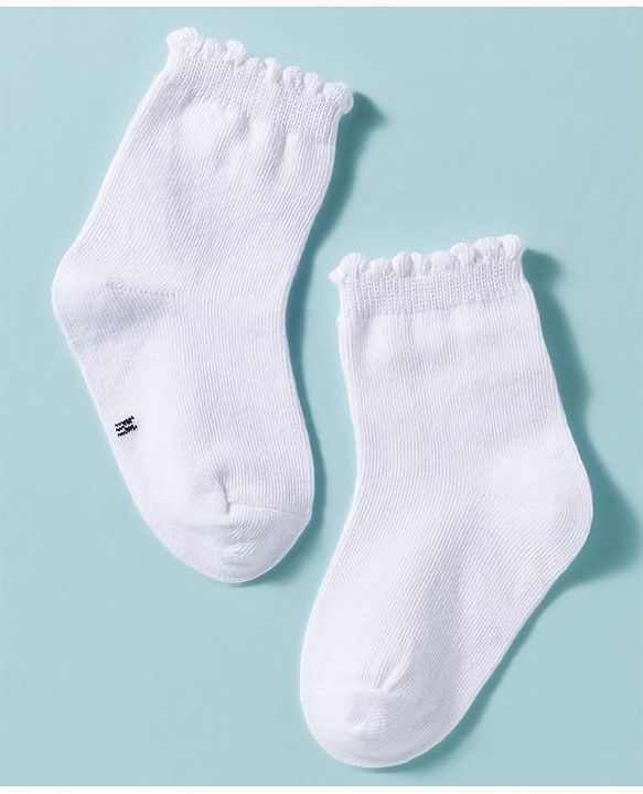 Cute Walk by Babyhug Non Terry Knit Ankle Length Solid Party Socks With Bow Applique Pack of 3 - Multicolor