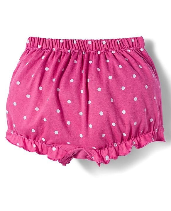 Babyhug 100% Cotton Knit Bloomers with Floral Print Pack of 3 - Yellow Purple & Pink