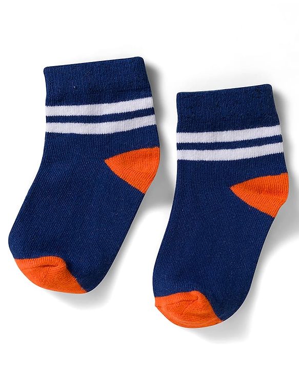 Cute Walk by Babyhug Non Terry Knit Ankle Length Anti Bacterial Socks With Stripes Pack of 5 - Multicolor