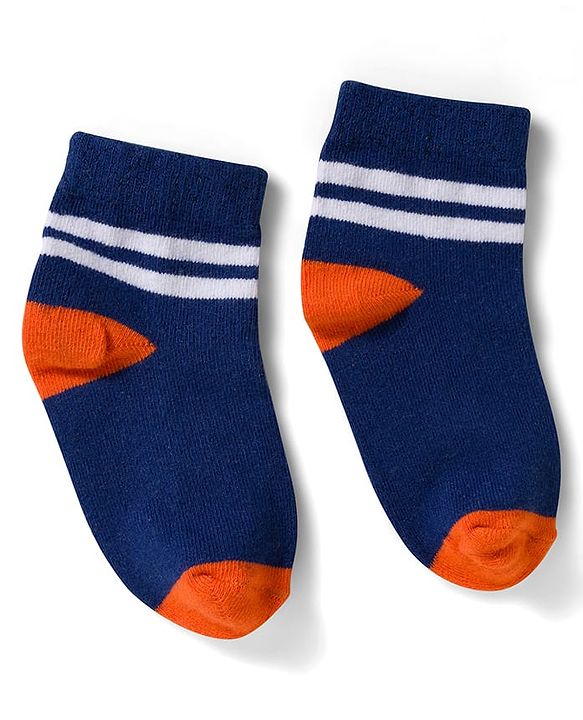 Cute Walk by Babyhug Non Terry Knit Ankle Length Anti Bacterial Socks With Stripes Pack of 5 - Multicolor