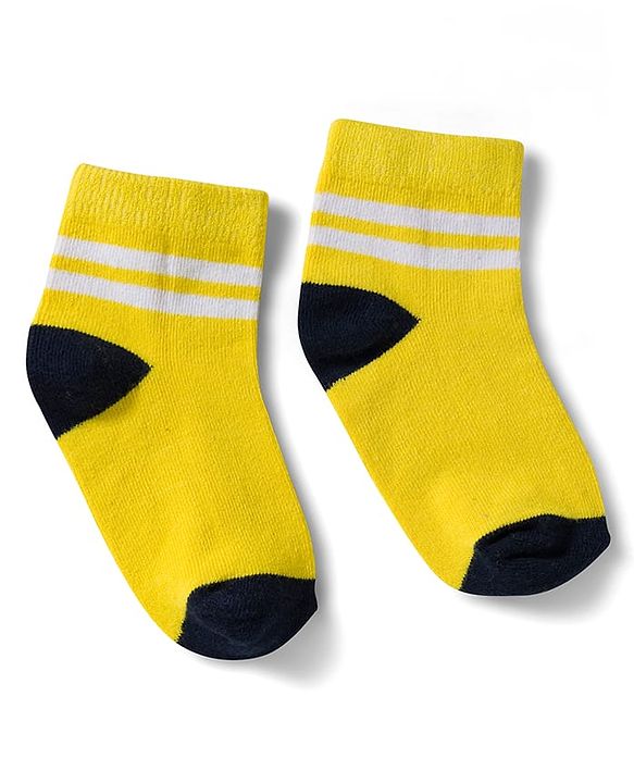 Cute Walk by Babyhug Non Terry Knit Ankle Length Anti Bacterial Socks With Stripes Pack of 5 - Multicolor