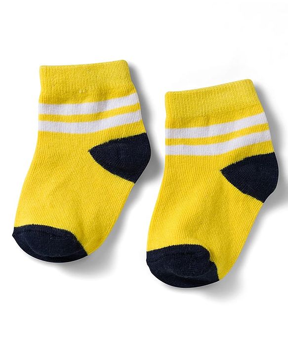 Cute Walk by Babyhug Non Terry Knit Ankle Length Anti Bacterial Socks With Stripes Pack of 5 - Multicolor