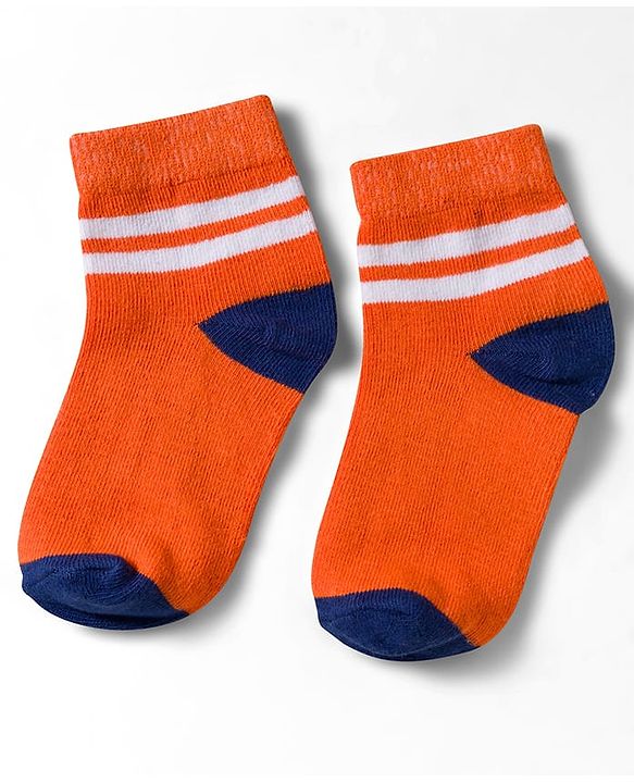 Cute Walk by Babyhug Non Terry Knit Ankle Length Anti Bacterial Socks With Stripes Pack of 5 - Multicolor