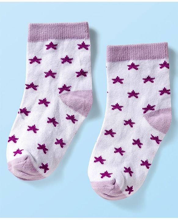 Cute Walk by Babyhug Ankle Length Anti-Bacterial Striped Socks with Polka Dot & Star Design Pack of 5 - Multicolor