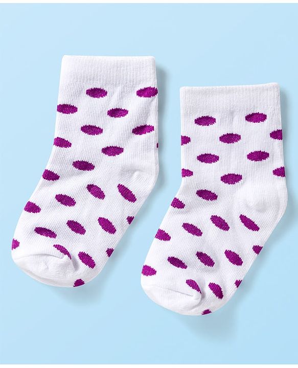 Cute Walk by Babyhug Ankle Length Anti-Bacterial Striped Socks with Polka Dot & Star Design Pack of 5 - Multicolor
