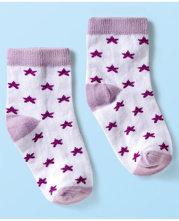Cute Walk by Babyhug Ankle Length Anti-Bacterial Striped Socks with Polka Dot & Star Design Pack of 5 - Multicolor