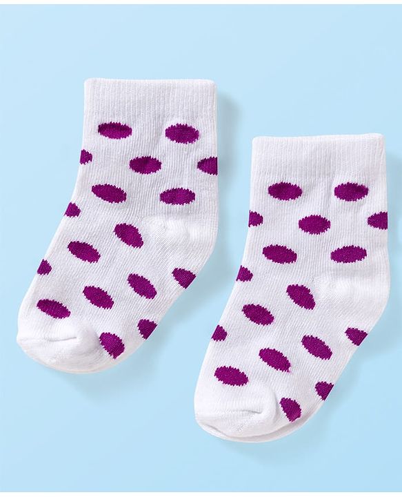 Cute Walk by Babyhug Ankle Length Anti-Bacterial Striped Socks with Polka Dot & Star Design Pack of 5 - Multicolor