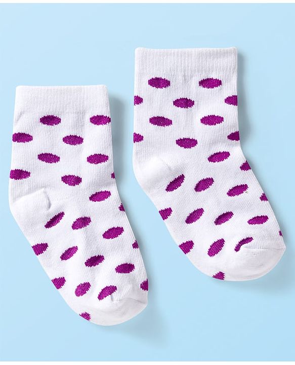 Cute Walk by Babyhug Ankle Length Anti-Bacterial Striped Socks with Polka Dot & Star Design Pack of 5 - Multicolor