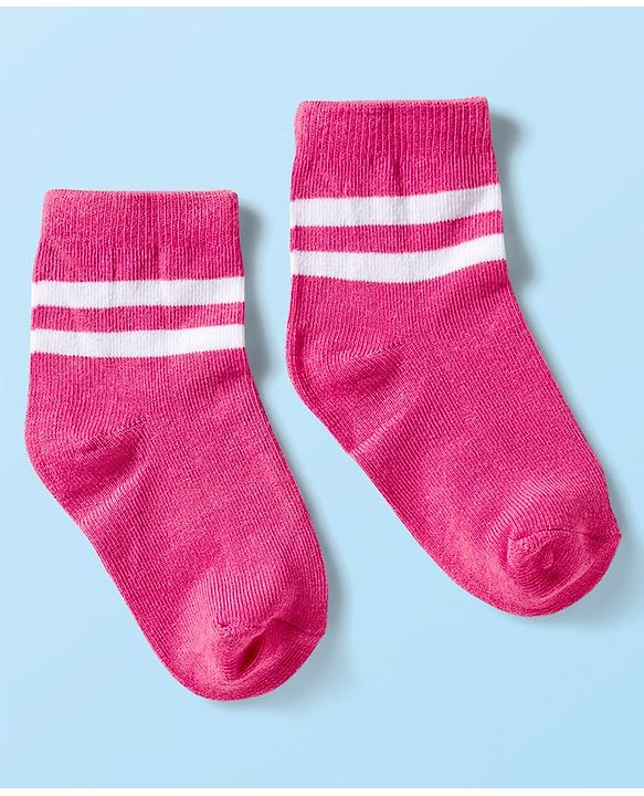 Cute Walk by Babyhug Ankle Length Anti-Bacterial Striped Socks with Star Design Pack of 5 - Multicolor