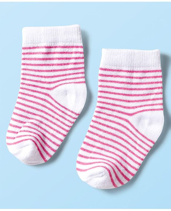 Cute Walk by Babyhug Ankle Length Anti-Bacterial Striped Socks with Star Design Pack of 5 - Multicolor