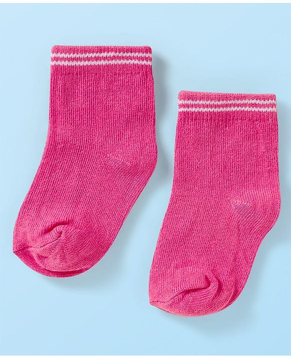 Cute Walk by Babyhug Ankle Length Anti-Bacterial Striped Socks with Star Design Pack of 5 - Multicolor
