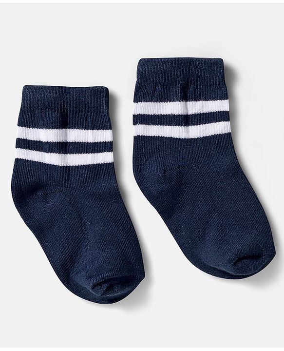 Cute Walk by Babyhug Ankle Length Anti-Bacterial Striped Socks with Star Design Pack of 5 - Multicolor