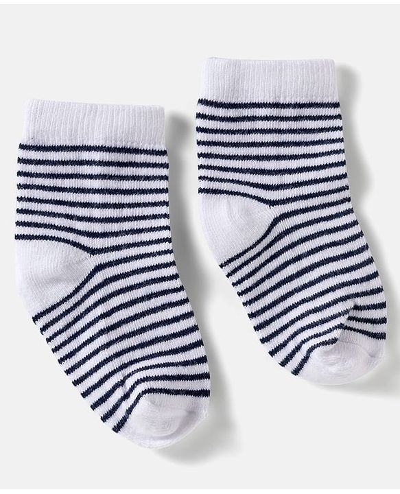 Cute Walk by Babyhug Ankle Length Anti-Bacterial Striped Socks with Star Design Pack of 5 - Multicolor