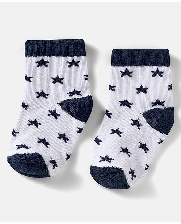 Cute Walk by Babyhug Ankle Length Anti-Bacterial Striped Socks with Star Design Pack of 5 - Multicolor