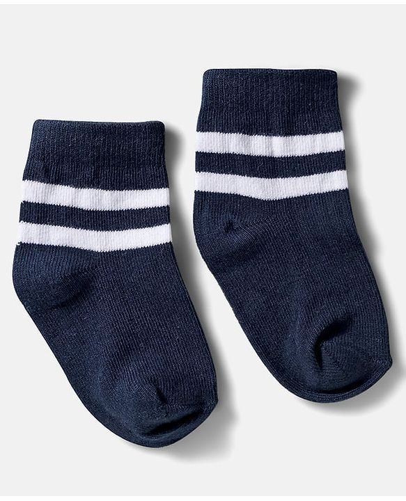 Cute Walk by Babyhug Ankle Length Anti-Bacterial Striped Socks with Star Design Pack of 5 - Multicolor