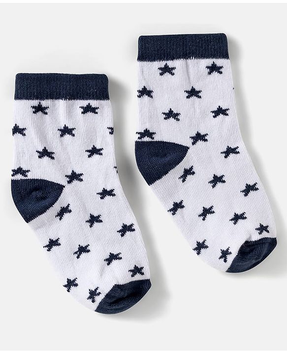 Cute Walk by Babyhug Ankle Length Anti-Bacterial Striped Socks with Star Design Pack of 5 - Multicolor