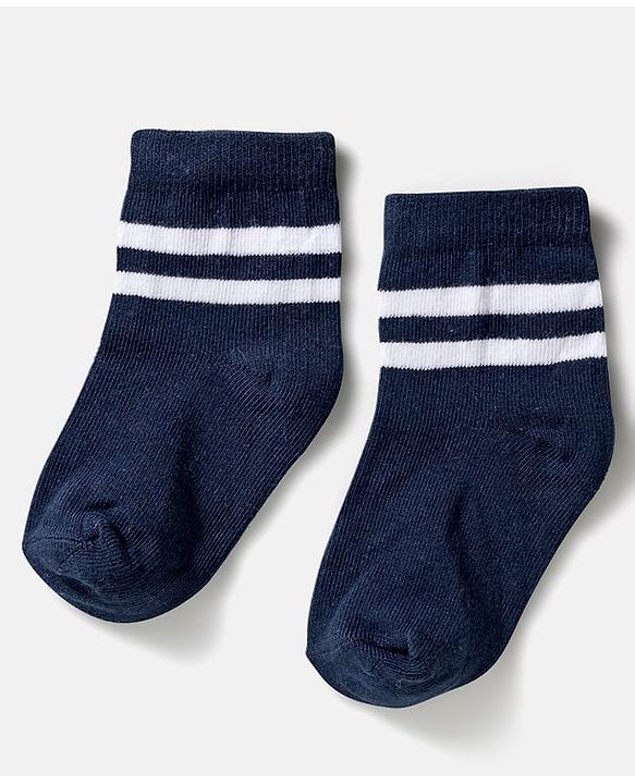 Cute Walk by Babyhug Ankle Length Anti-Bacterial Striped Socks with Star Design Pack of 5 - Multicolor