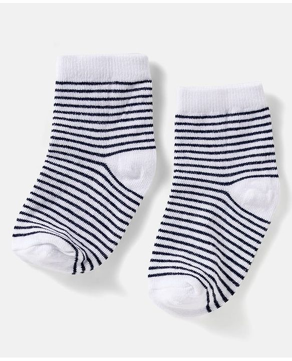 Cute Walk by Babyhug Ankle Length Anti-Bacterial Striped Socks with Star Design Pack of 5 - Multicolor