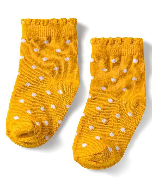 Cute Walk by Babyhug Ankle Length Anti-Bacterial Striped Socks with Polka Dot & Star Design Pack of 5 - Multicolor
