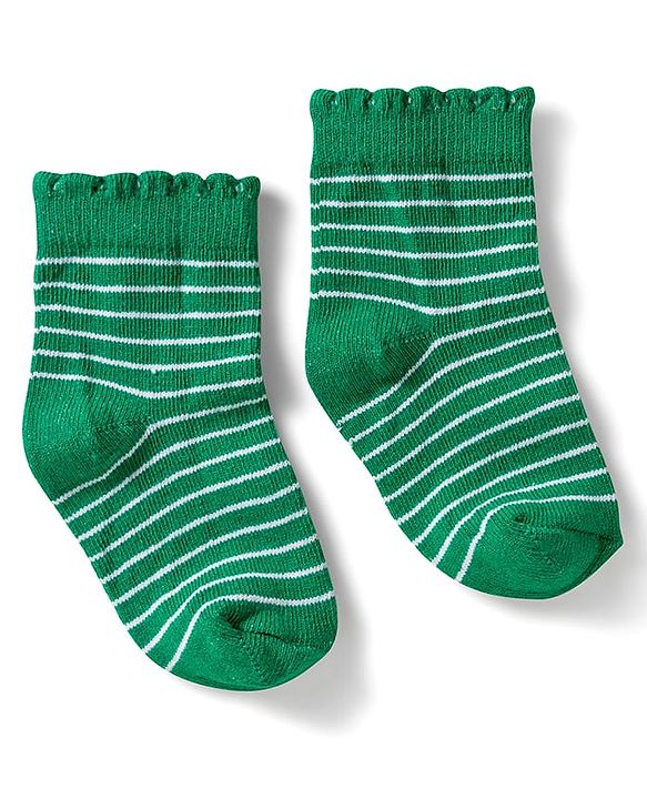 Cute Walk by Babyhug Ankle Length Anti-Bacterial Striped Socks with Polka Dot & Star Design Pack of 5 - Multicolor