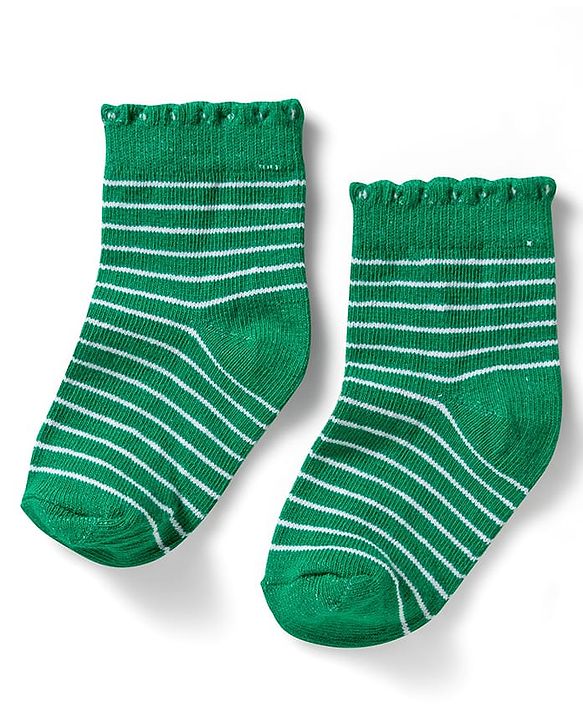 Cute Walk by Babyhug Ankle Length Anti-Bacterial Striped Socks with Polka Dot & Star Design Pack of 5 - Multicolor