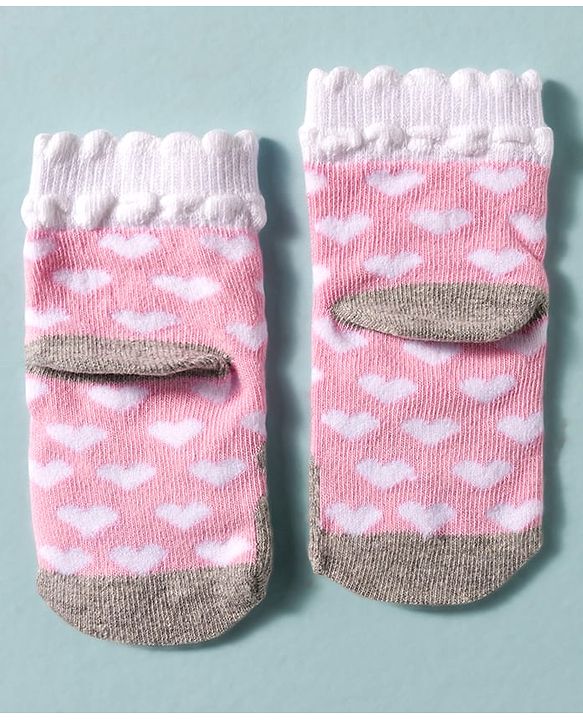 Cute Walk by Babyhug Ankle Length Anti Bacterial Socks With Animal Deign Pack of 3 - Multicolour