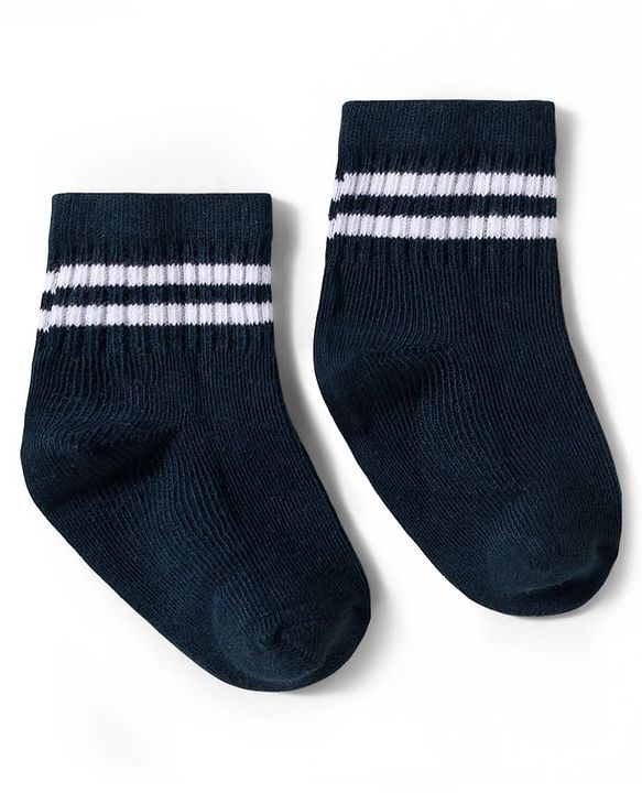 Cute Walk by Babyhug Non Terry Knit Ankle Length Anti Bacterial Socks With Stripes Design Pack of 5 - Multicolour