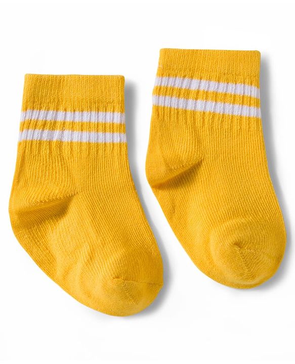 Cute Walk by Babyhug Non Terry Knit Ankle Length Anti Bacterial Socks With Stripes Design Pack of 5 - Multicolour