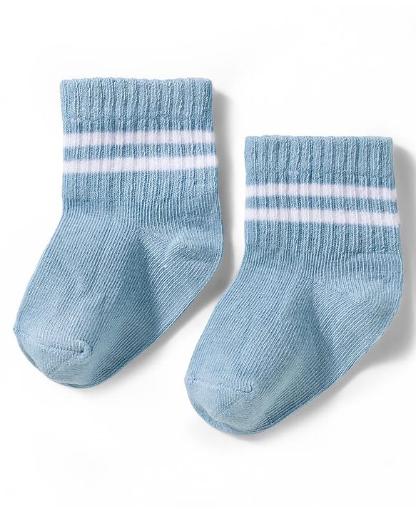 Cute Walk by Babyhug Non Terry Knit Ankle Length Anti Bacterial Socks With Stripes Design Pack of 5 - Multicolour