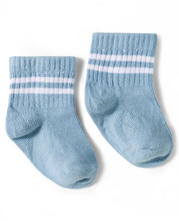 Cute Walk by Babyhug Non Terry Knit Ankle Length Anti Bacterial Socks With Stripes Design Pack of 5 - Multicolour