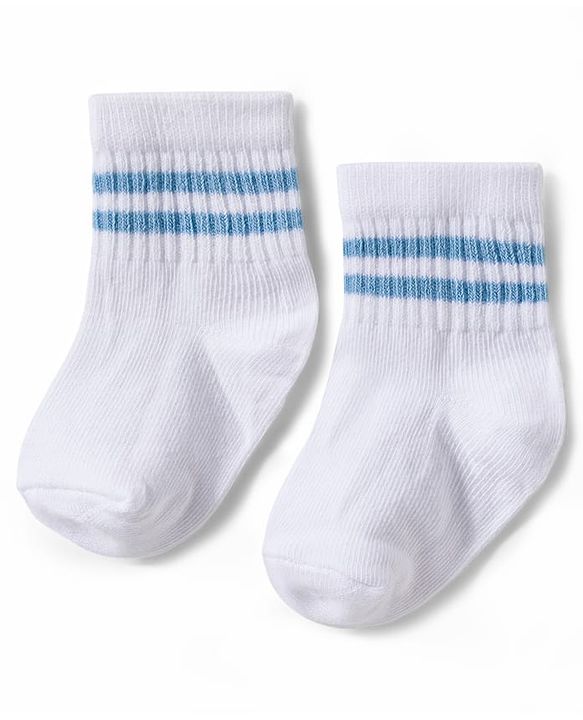 Cute Walk by Babyhug Non Terry Knit Ankle Length Anti Bacterial Socks With Stripes Design Pack of 5 - Multicolour