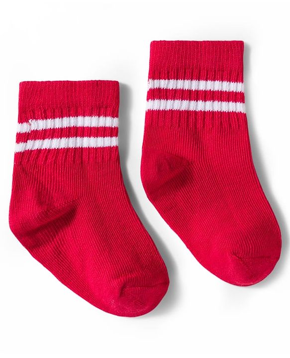 Cute Walk by Babyhug Non Terry Knit Ankle Length Anti Bacterial Socks With Stripes Design Pack of 5 - Multicolour