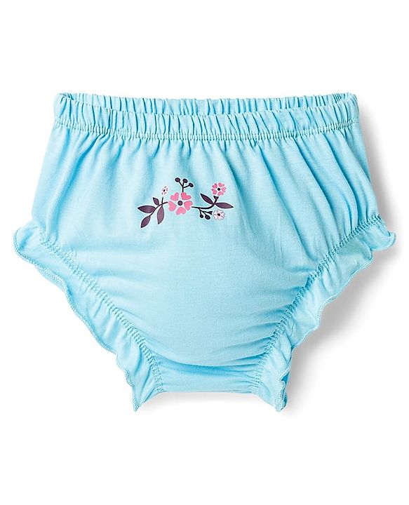 Babyhug 100% Cotton Knit Floral Printed Panties Pack of 5 - Multicolor