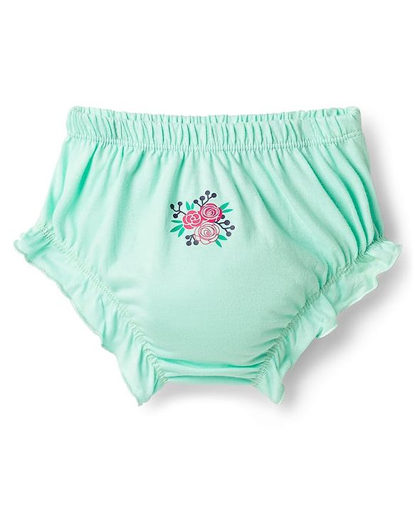 Babyhug 100% Cotton Knit Floral Printed Panties Pack of 5 - Multicolor