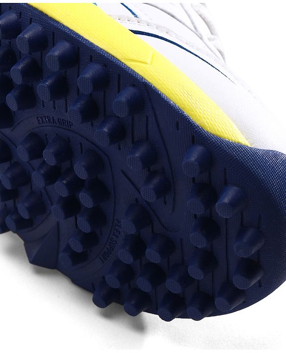Pine Active Lace Up Solid Cricket Shoes - Blue & White