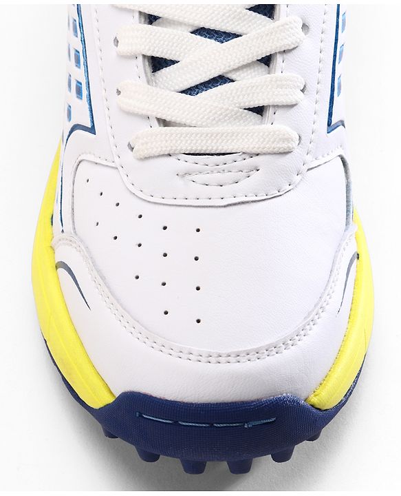 Pine Active Lace Up Solid Cricket Shoes - Blue & White