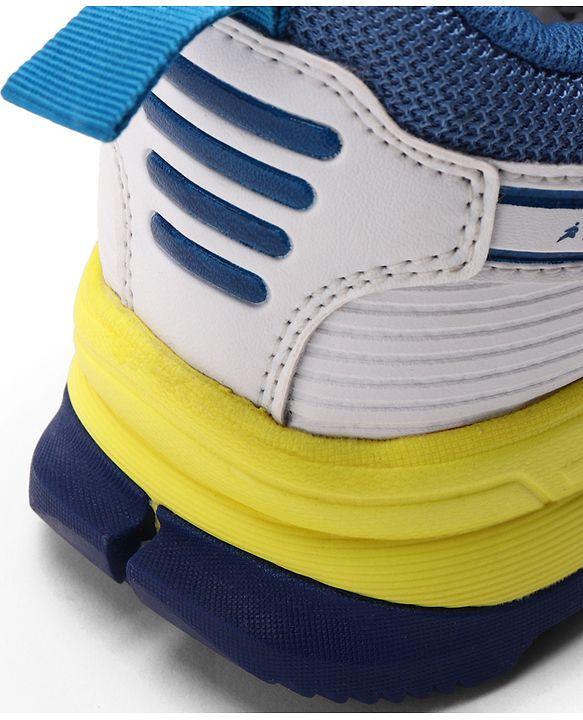 Pine Active Lace Up Solid Cricket Shoes - Blue & White