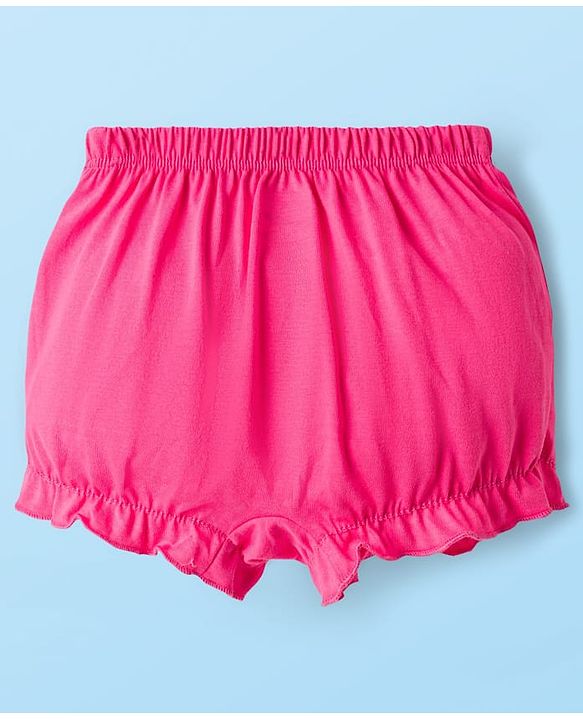 Babyhug Single Jersey Knit Bloomers With Floral & Polka Dot Print Pack of 3 - Multicolor