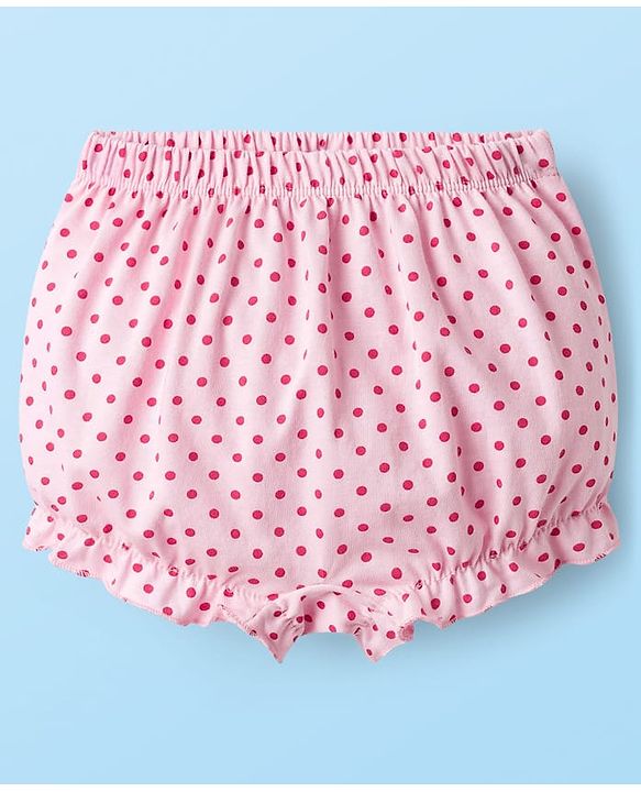 Babyhug Single Jersey Knit Bloomers With Floral & Polka Dot Print Pack of 3 - Multicolor