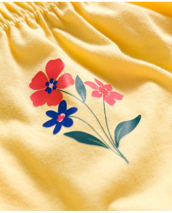 Babyhug 100% Cotton Knit Floral Printed Bloomers Pack Of 3 - Multicolour