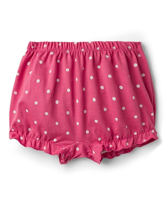 Babyhug 100% Cotton Single Jersey Knit Bloomers Pack Of 3 - Yellow White & Pink