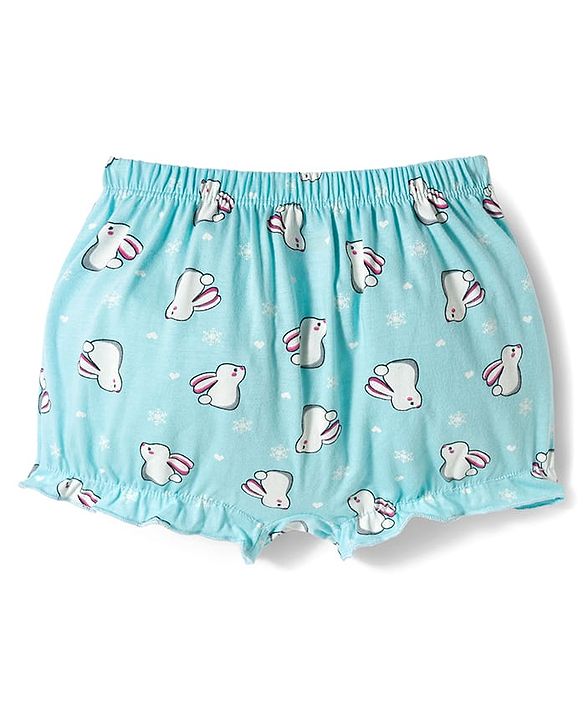 Babyhug 100% Cotton Knit Bloomers With Bunny & Deer Print Pack of 3 - Multicolor