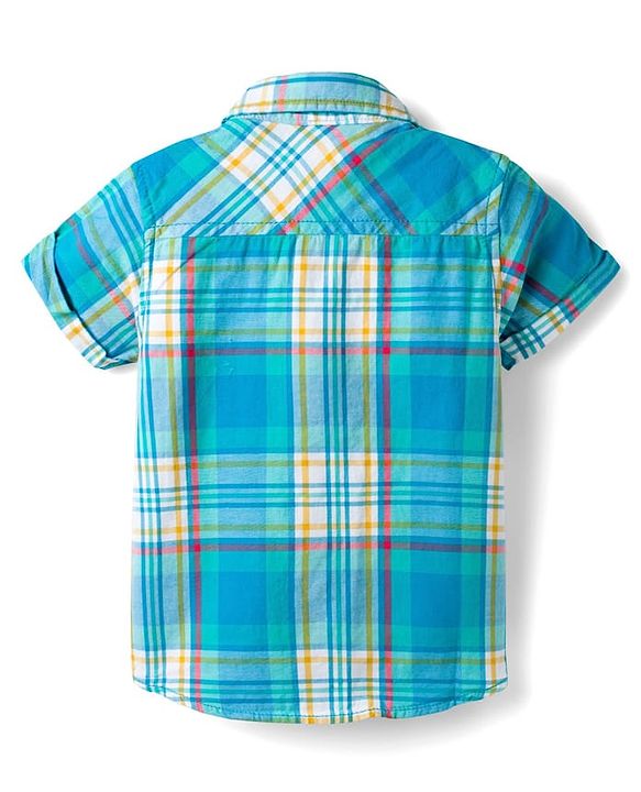 Babyhug Cotton Woven Half Sleeves Checked Shirt - Multicolor