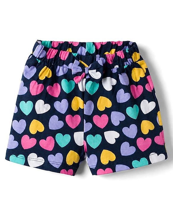 Babyhug Single Jersey Knit Mid Thigh Printed Shorts Pack of 2 - Multicolor