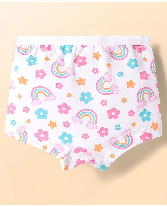 Babyhug  Cotton Lycra Knit Hipster With Polka Dot Print Pack of 3 - Light Blue Pink & White