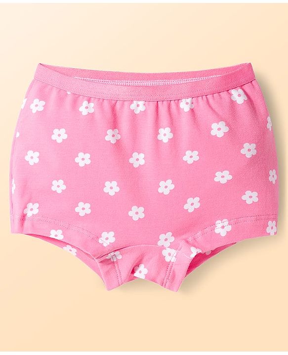 Babyhug  Cotton Lycra Knit Hipster With Polka Dot Print Pack of 3 - Light Blue Pink & White