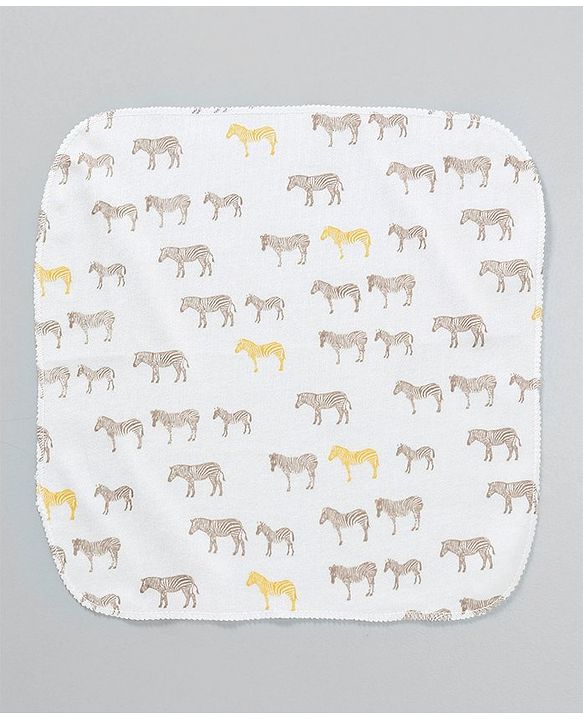Babyhug Wash Clothes Plain & Printed Multi Colour - Pack of 8