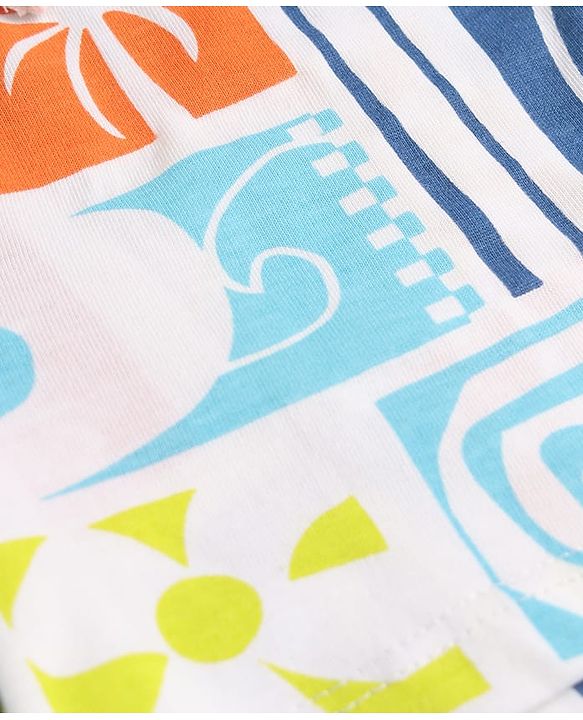 Babyhug Single Jersey Knit Mid Thigh Printed Shorts Pack of 2 - Multicolor