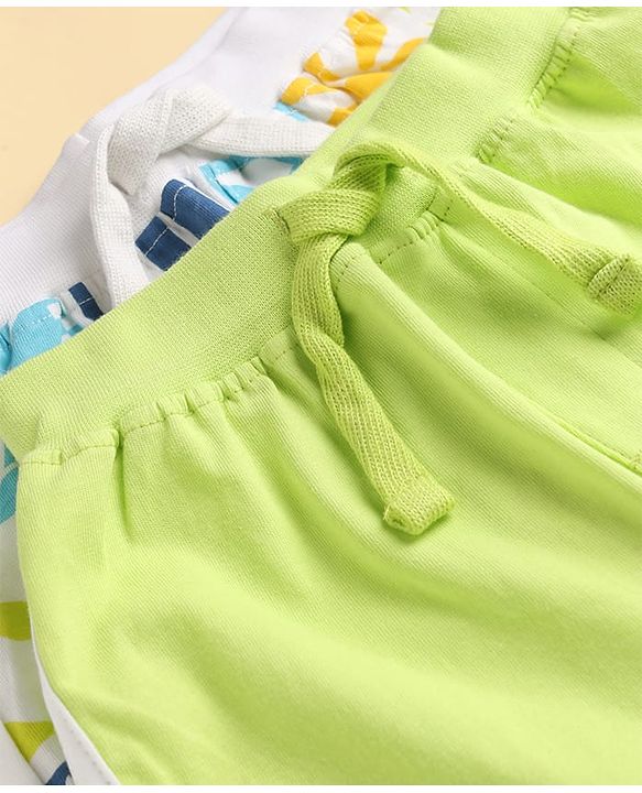 Babyhug Single Jersey Knit Mid Thigh Printed Shorts Pack of 2 - Multicolor